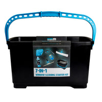 Seau du Kit de nettoyage vitres Moerman 7 en 1 avec raclettes et brosses