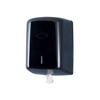 Distributeur d'essuie-mains à dévidage central ABS noir brillant