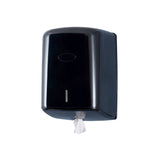 Distributeur d'essuie-mains à dévidage central ABS noir brillant