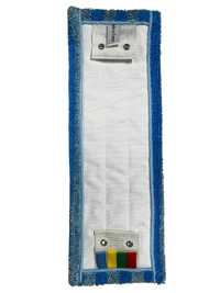 Frange de lavage à plat Micro Easy en microfibres à poches et languettes.