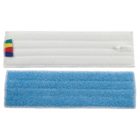 Frange de lavage microfibre bleue 44 cm avec fixation Velcro.