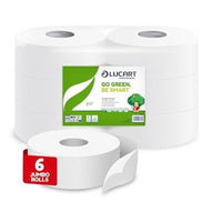 Papier hygiénique Jumbo Lucart x6 rouleaux grande capacité professionnel
