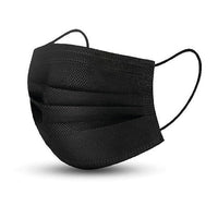 Masque chirurgical 3 plis noir jetable protection respiratoire